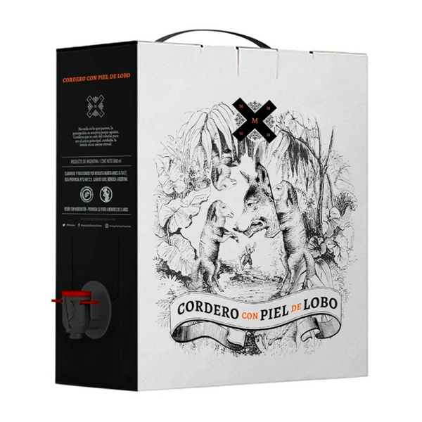 BAG IN BOX CORDERO CON PIEL DE LOBO MALBEC 3L